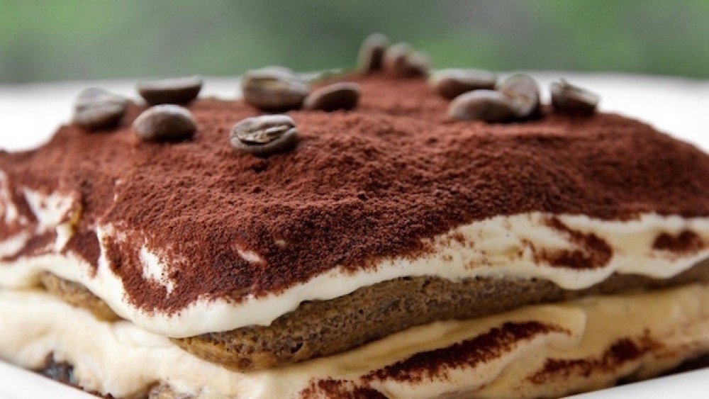 Tiramisu, which means "cheer you up" for a happy end of any meal