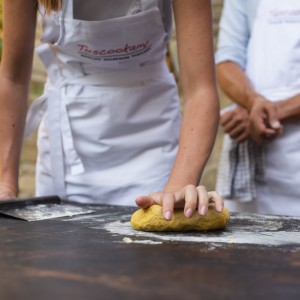 Tuscookany Cooking lesson in Tuscany kneading dough one  day cooking class