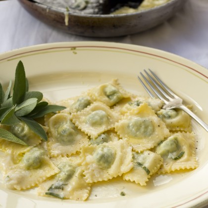 Tuscookany Italian cooking classes Ravioli with sage and butter