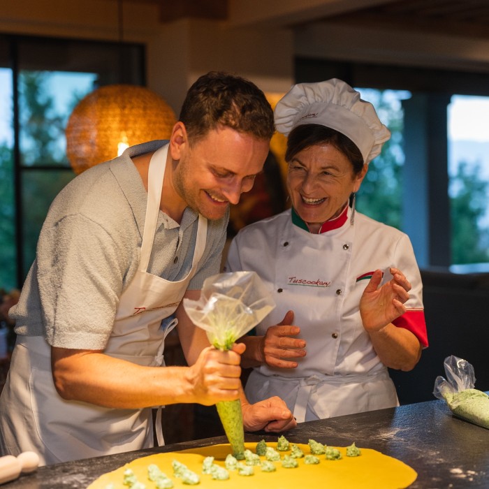 Tuscookany Tuscany cooking classes ravioli with Laura Giusti